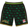 Supreme All-Over NY Logo Contrast Trim Mesh Shorts - Black